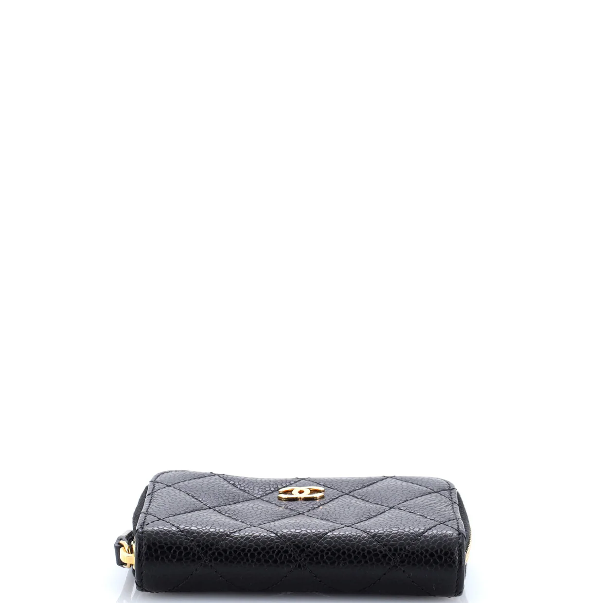CC Zip Coin Purse Quilted Caviar Small - Deep Luxury