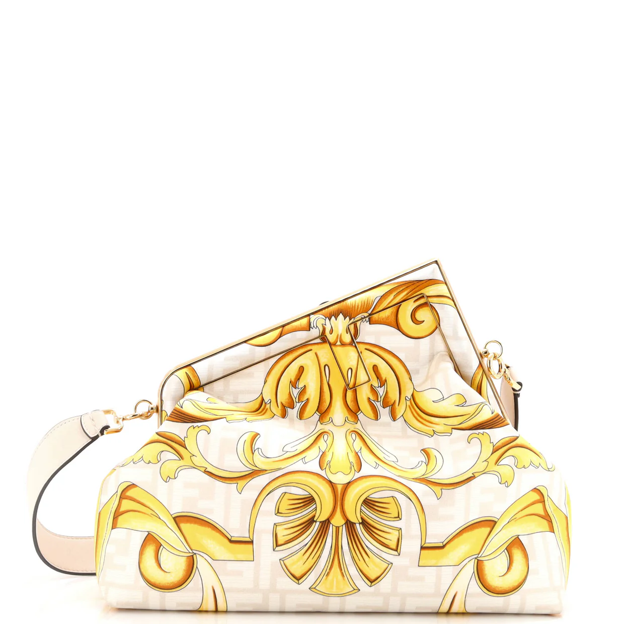x Versace Fendace First Bag Printed Zucca Silk Medium - Deep Luxury