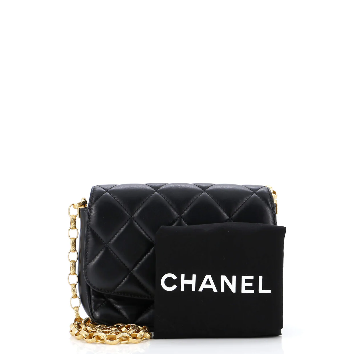 CC Coin Chain Flap Bag Quilted Lambskin Small - Deep Luxury