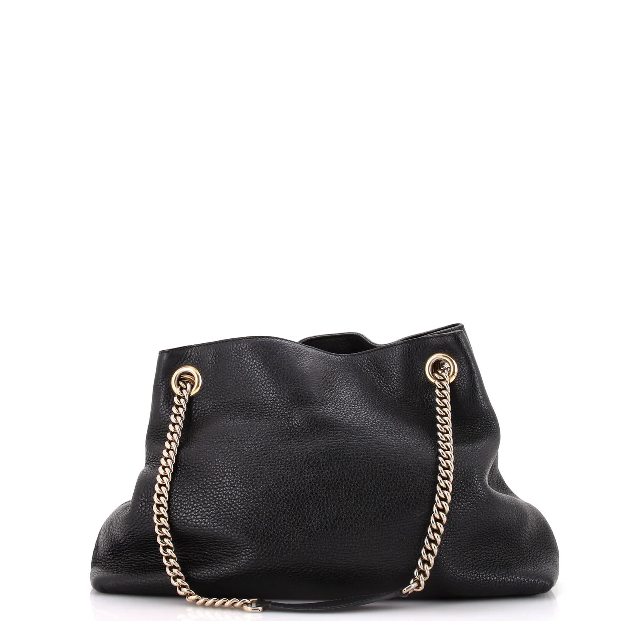 Soho Chain Strap Shoulder Bag Leather Large - Deep Luxury