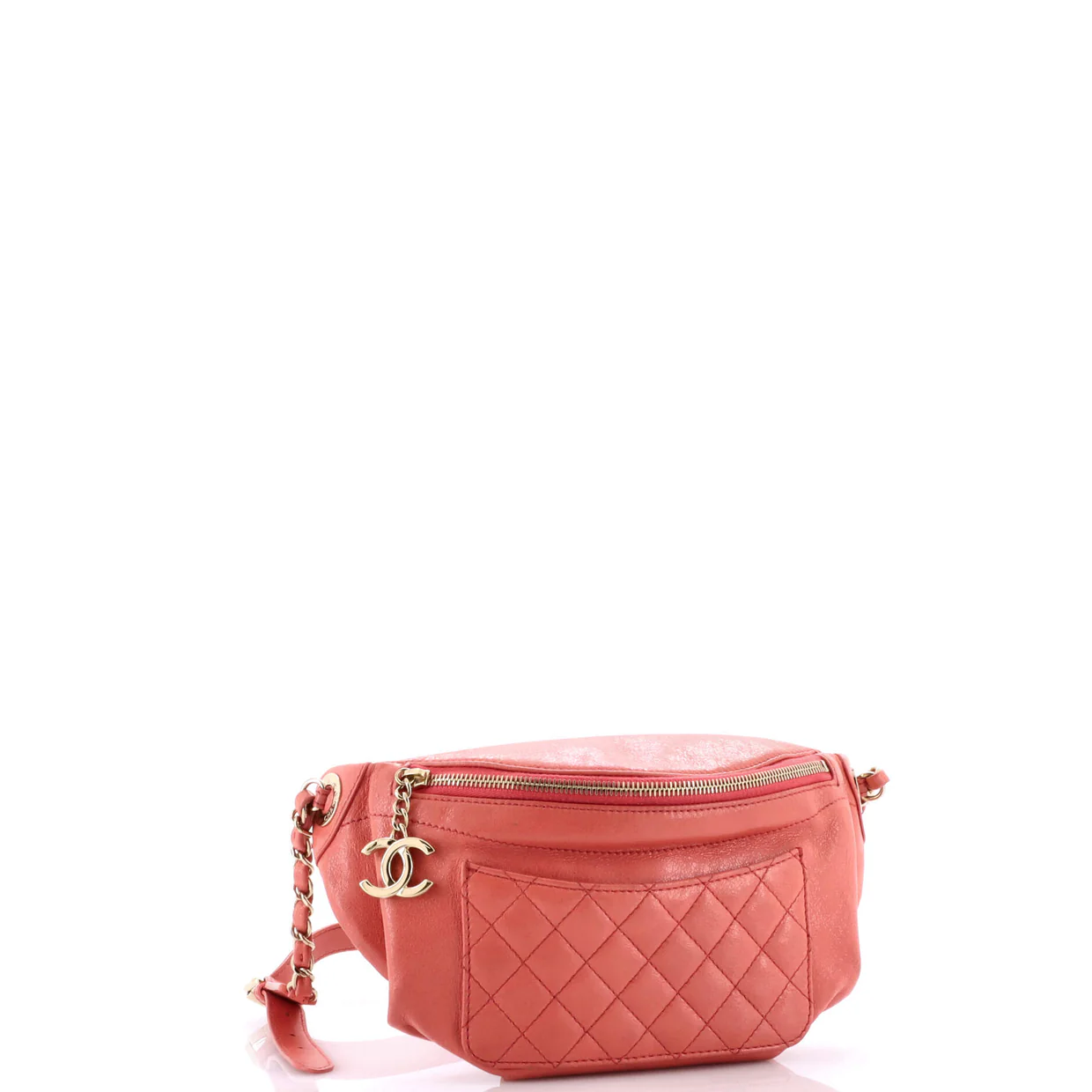 Bi Classic Waist Bag Quilted Crumpled Calfskin - Deep Luxury