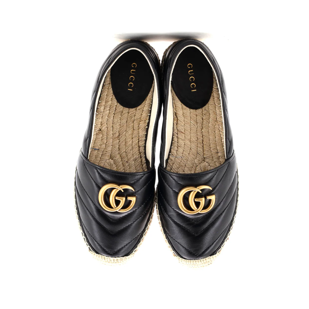 Women's GG Marmont Espadrilles Matelasse Leather - Deep Luxury