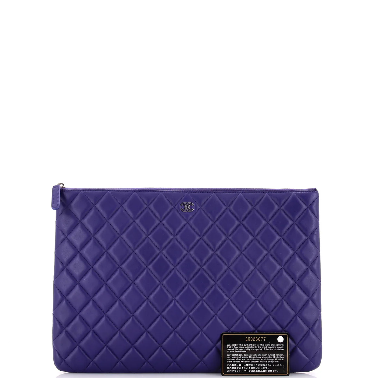 O Case Clutch Quilted Lambskin Large - Deep Luxury