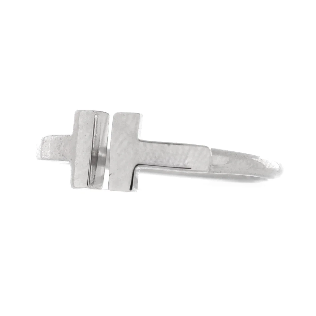 T Wire Ring 18K White Gold - Deep Luxury