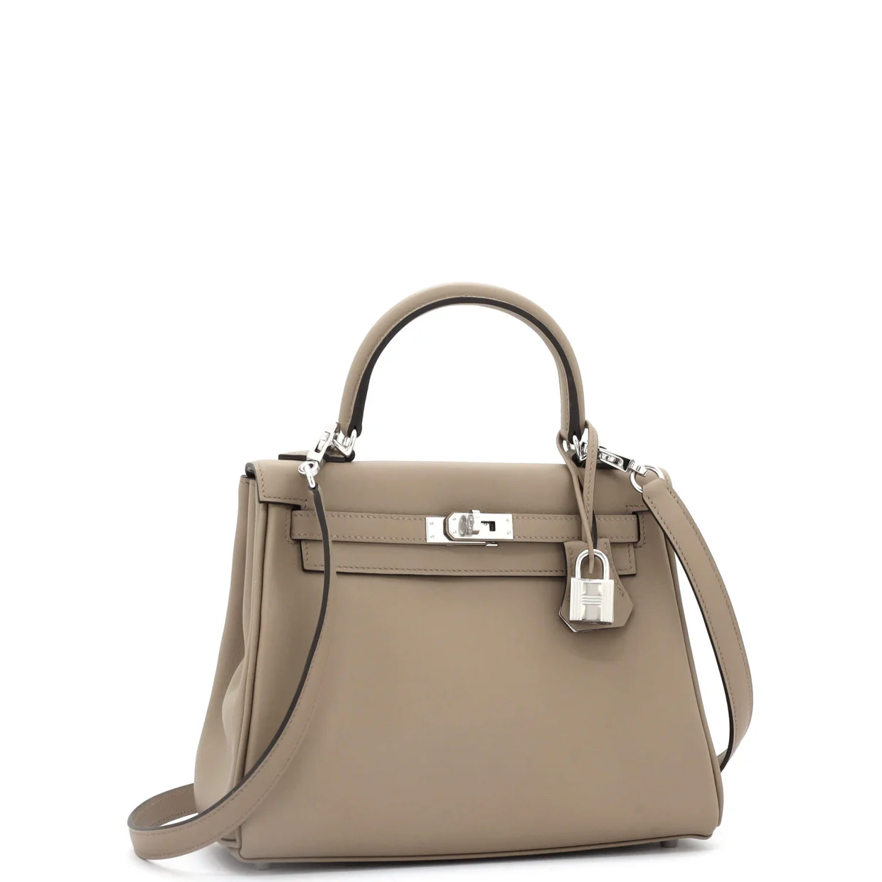 Kelly Handbag Verso Swift with Palladium Hardware 25 - Deep Luxury