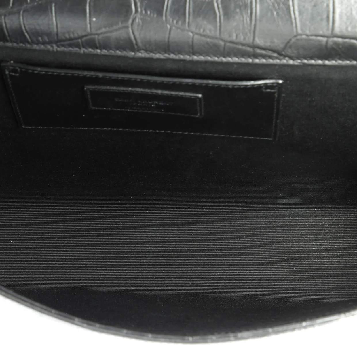 Classic Monogram Crossbody Bag Crocodile Embossed Leather Large - Deep Luxury