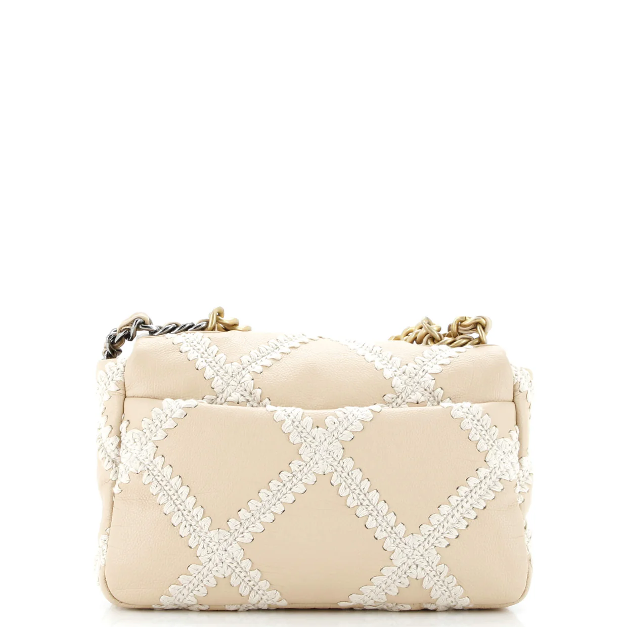 19 Flap Bag Crochet Quilted Calfskin Medium - Deep Luxury