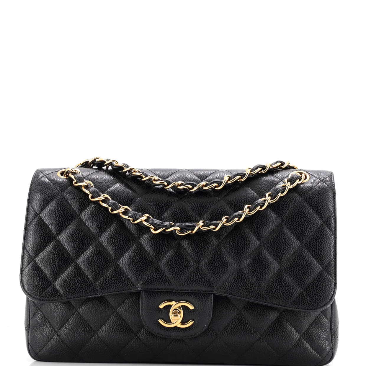 Classic Double Flap Bag Quilted Caviar Jumbo - Deep Luxury