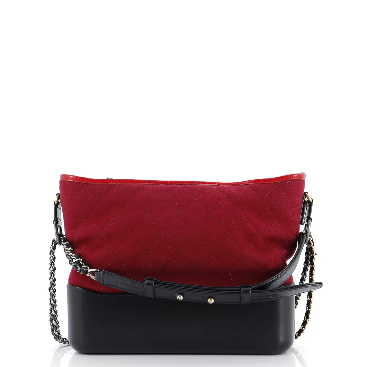 Gabrielle Logo Hobo Quilted Felt and Calfskin Medium - Deep Luxury