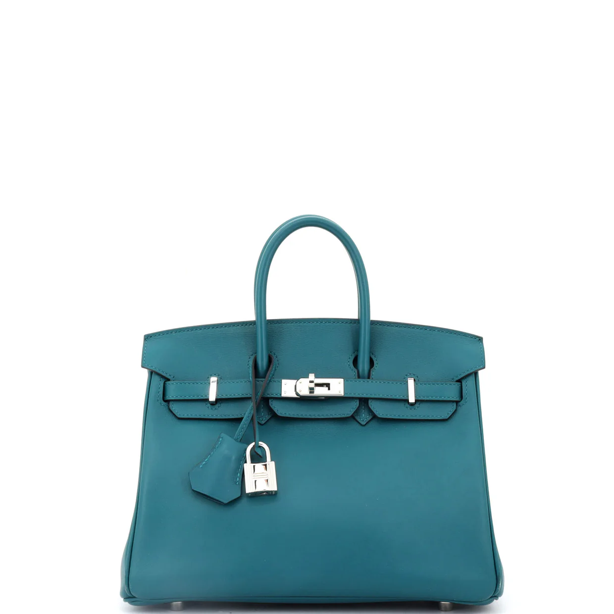 Birkin Handbag Vert Bosphore Swift with Palladium Hardware 25 - Deep Luxury