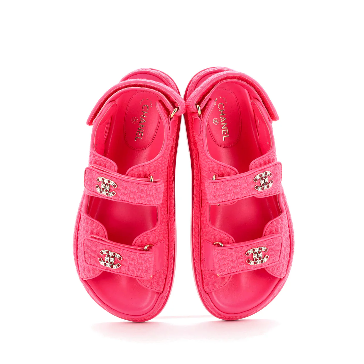 Women's Velcro Dad Sandals Knit Fabric - Deep Luxury
