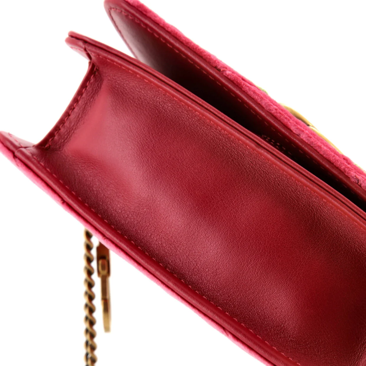 GG Marmont Chain Flap Bag Embroidered Matelasse Velvet Mini - Deep Luxury