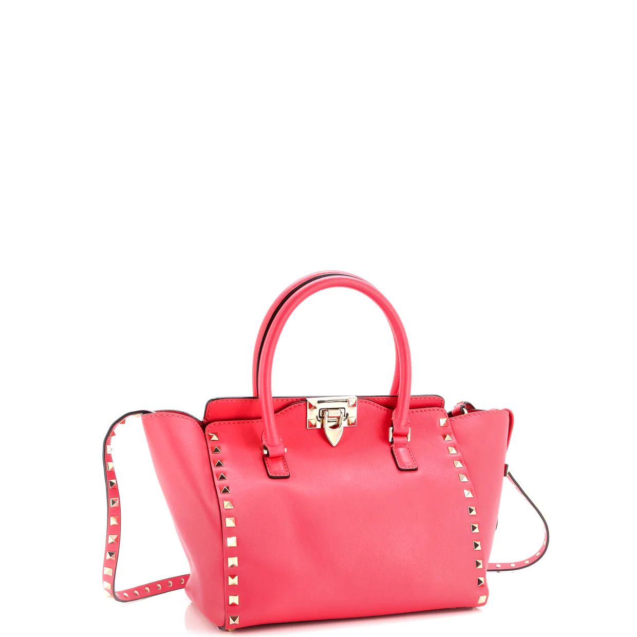 Rockstud Tote Rigid Leather Small - Deep Luxury