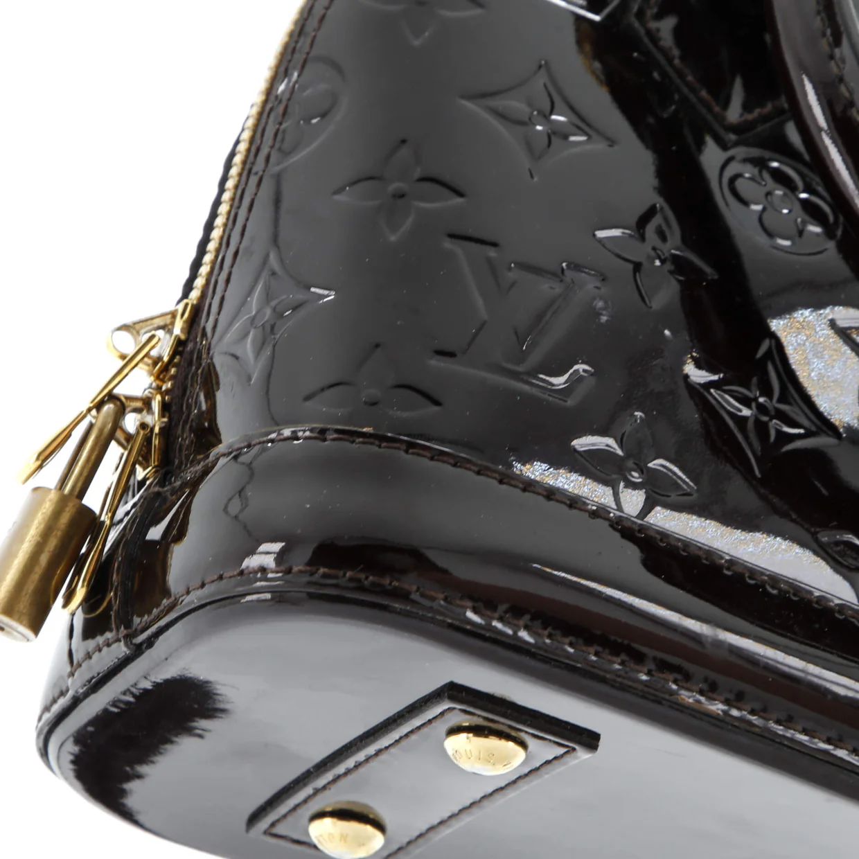 Alma Handbag Monogram Vernis BB - Deep Luxury