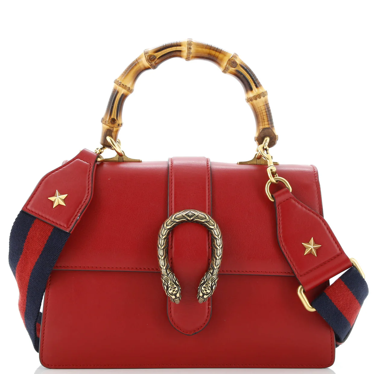 Dionysus Bamboo Top Handle Bag Leather Medium - Deep Luxury