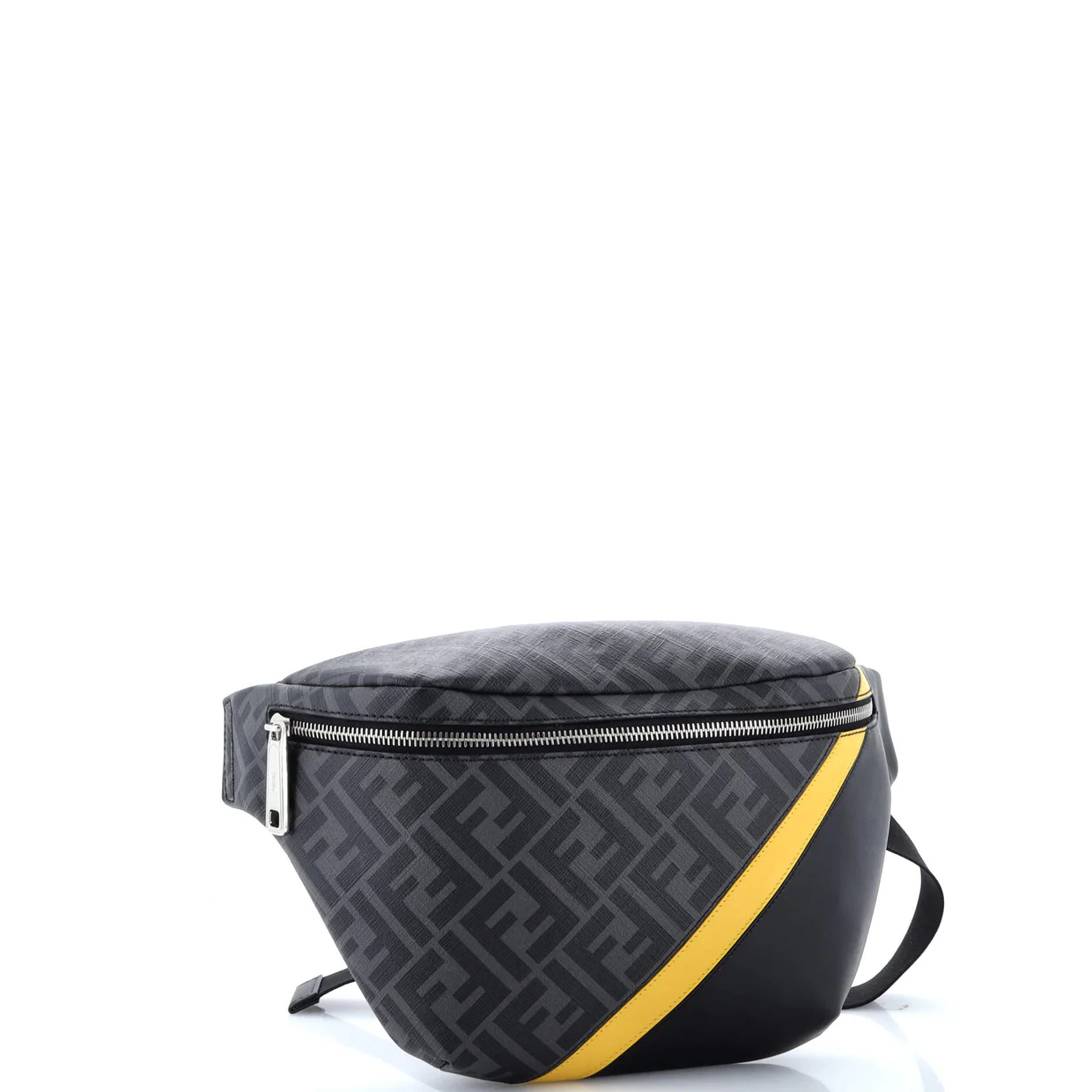 Zip Belt Bag Zucca Coated Canvas and Leather - Deep Luxury