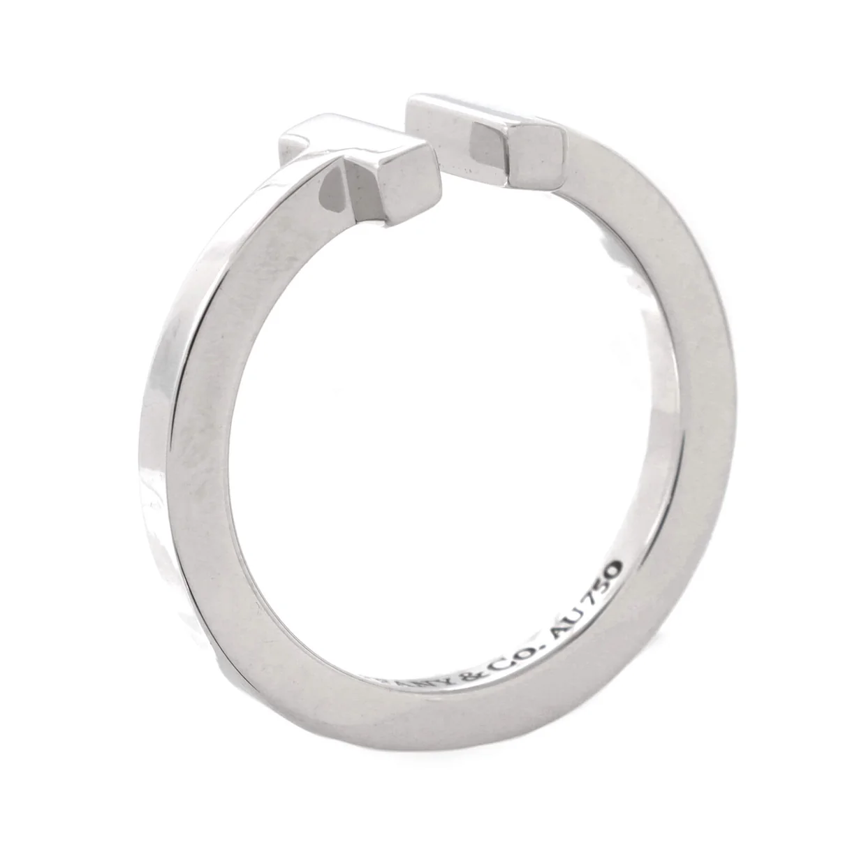 T Square Ring 18K White Gold - Deep Luxury