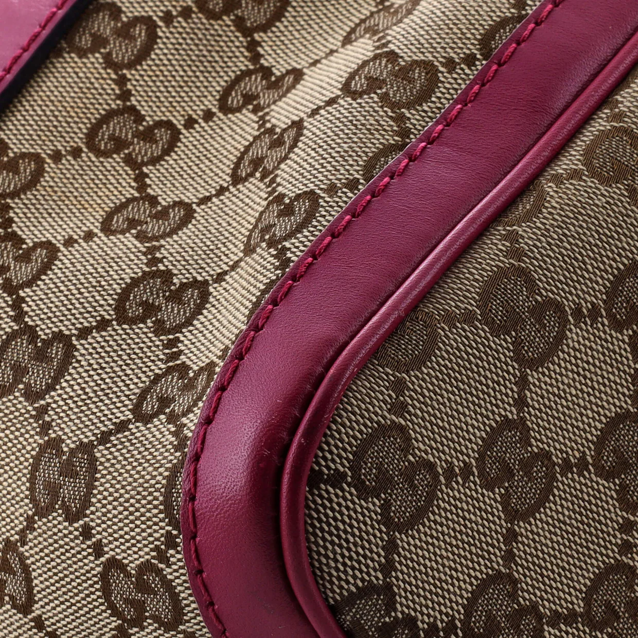 Convertible Joy Boston Bag GG Canvas with Leather Medium - Deep Luxury