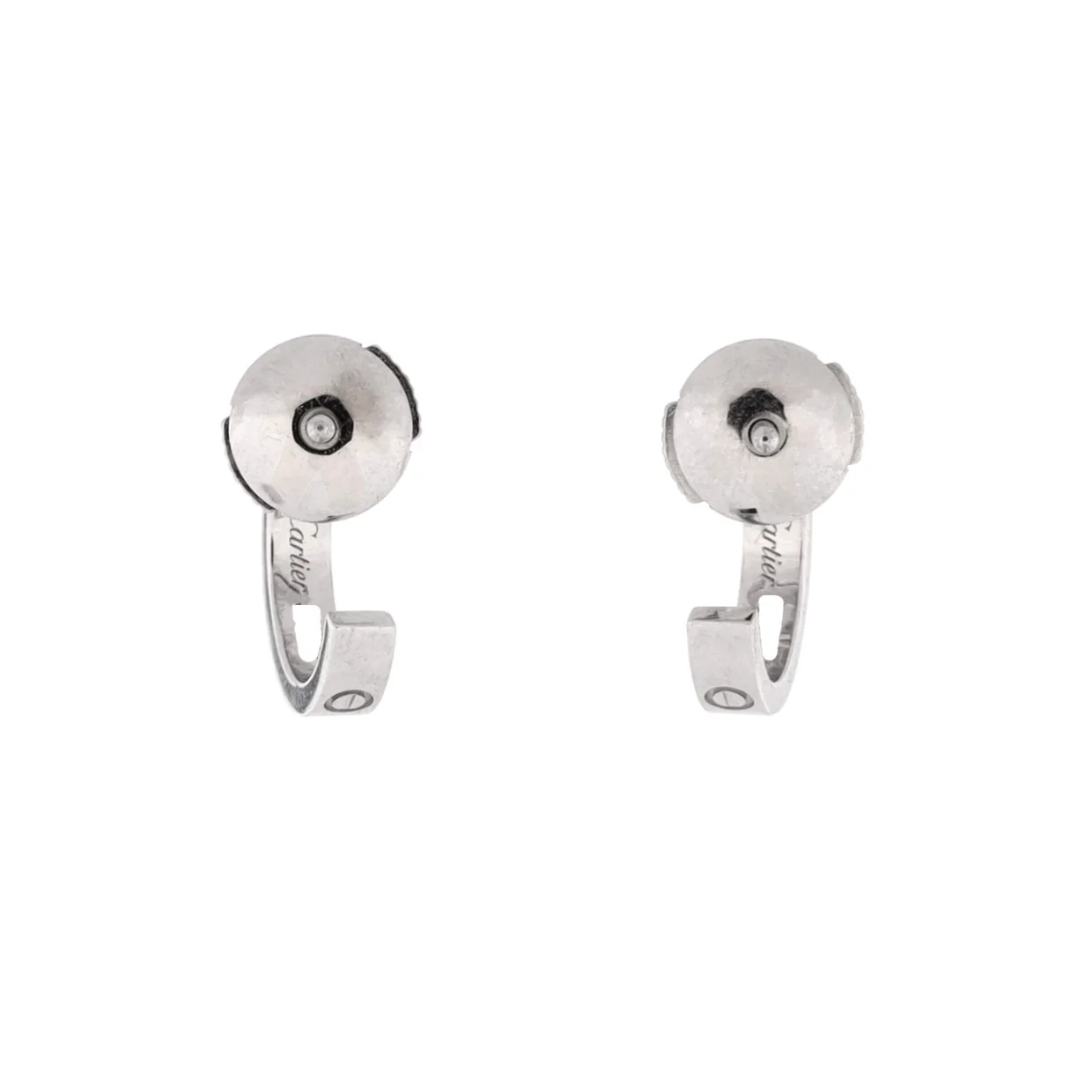 Love Hoop Earrings 18K White Gold Small - Deep Luxury