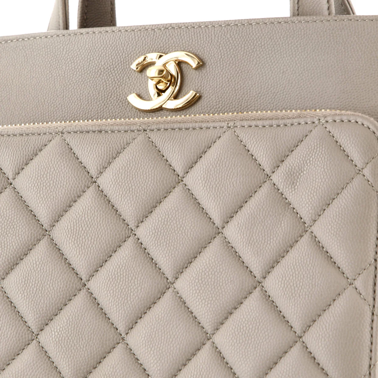 Business Affinity Tote Quilted Caviar Small - Deep Luxury