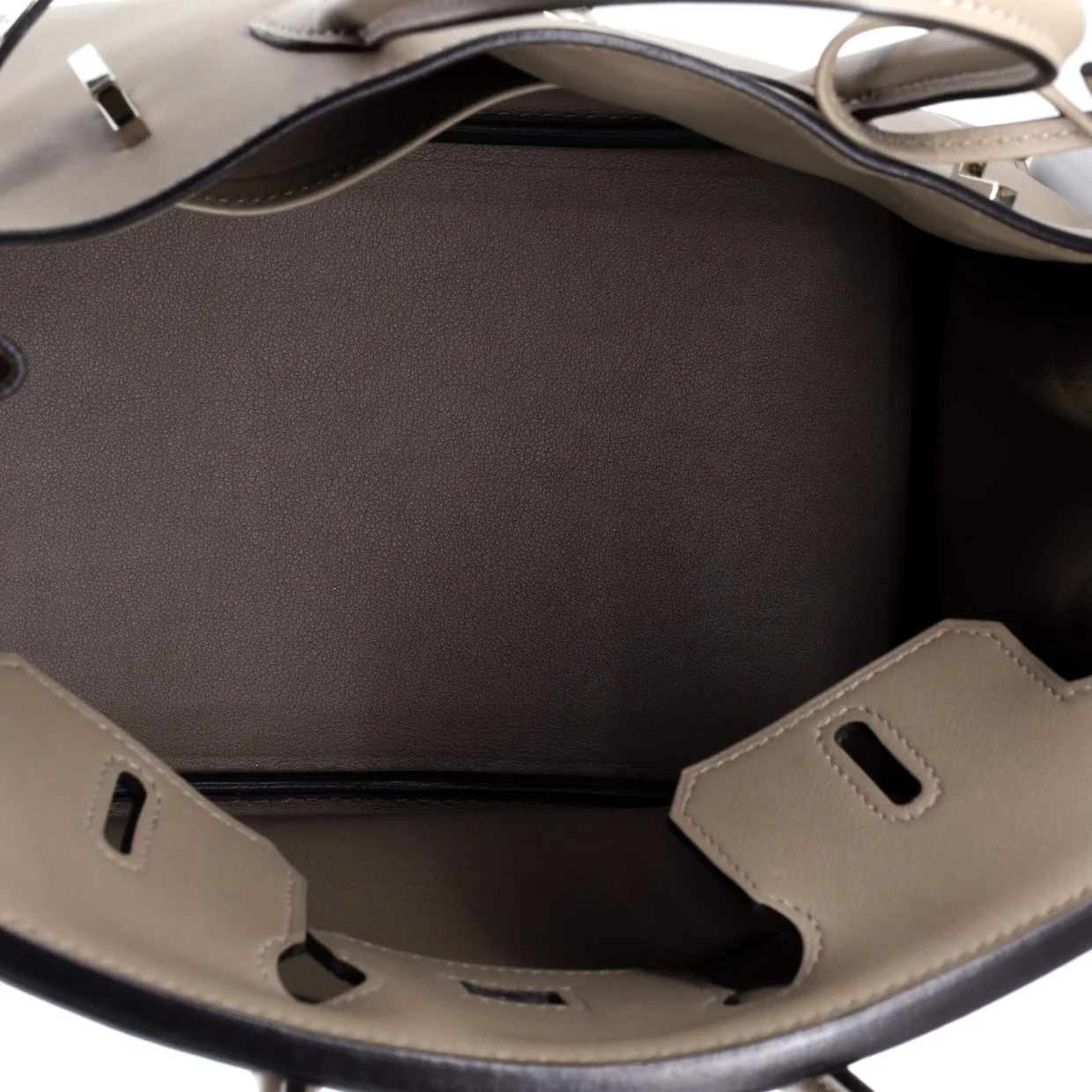 Birkin Handbag Grey Swift with Palladium Hardware 25 - Deep Luxury