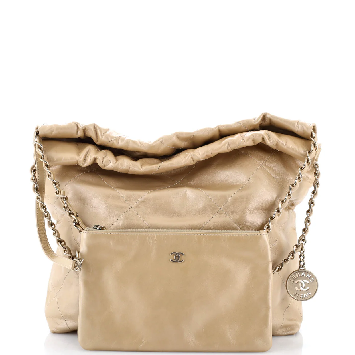 22 Chain Hobo Quilted Calfskin Large - Deep Luxury