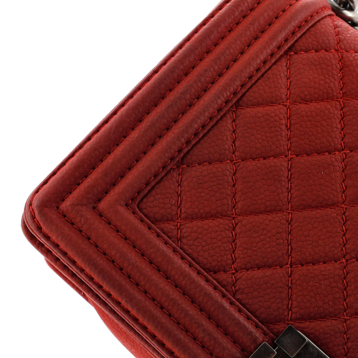 Boy Flap Bag Quilted Matte Caviar Old Medium - Deep Luxury