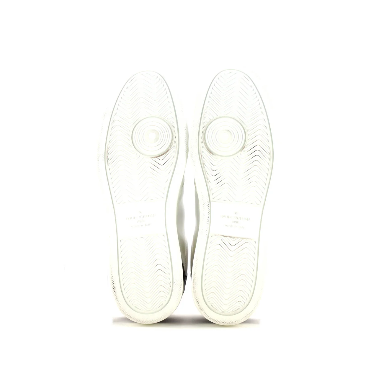 Men's Rivoli Low-Top Sneakers Leather with Monogram Canvas - Deep Luxury