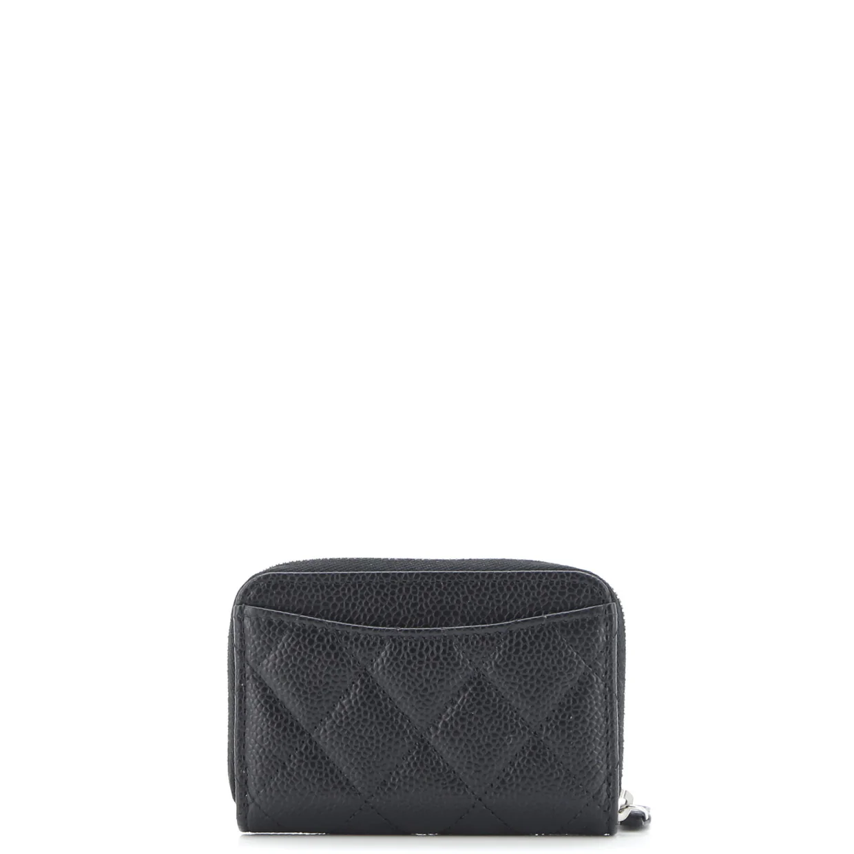 CC Zip Coin Purse Quilted Caviar Small - Deep Luxury