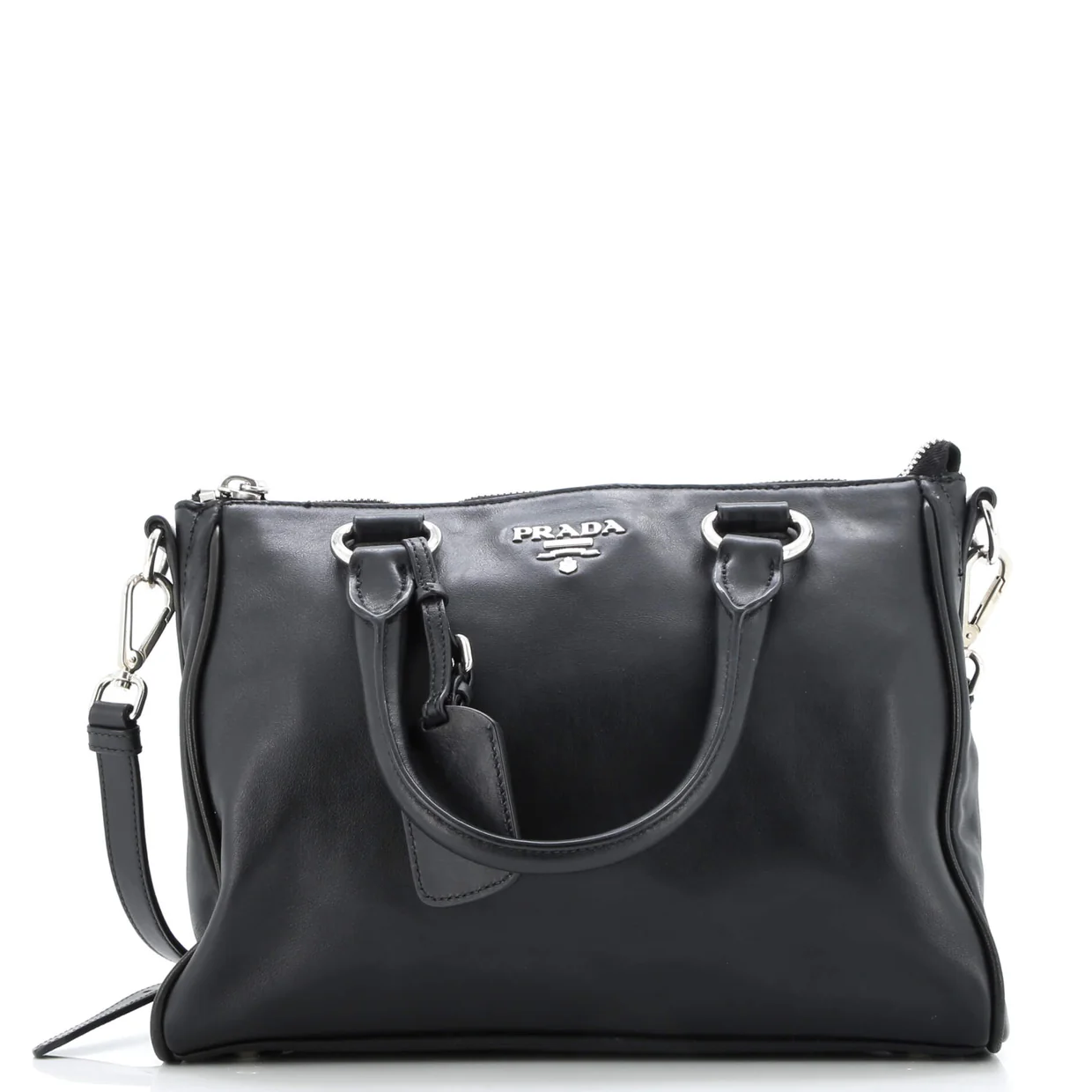 Double Zip Convertible Tote Soft Calf Medium - Deep Luxury