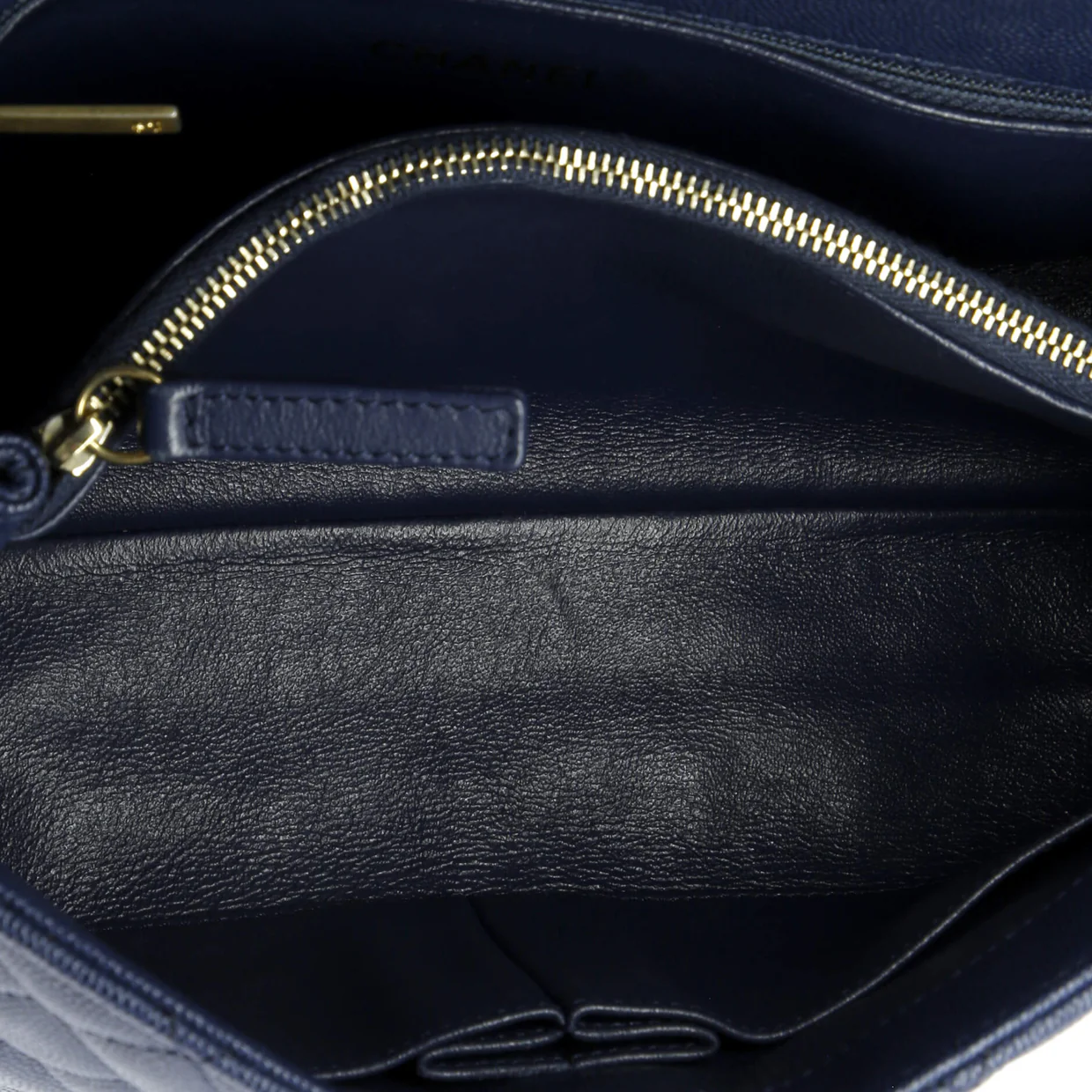 Coco Top Handle Bag Quilted Caviar with Lizard Embossed Handle Small - Deep Luxury