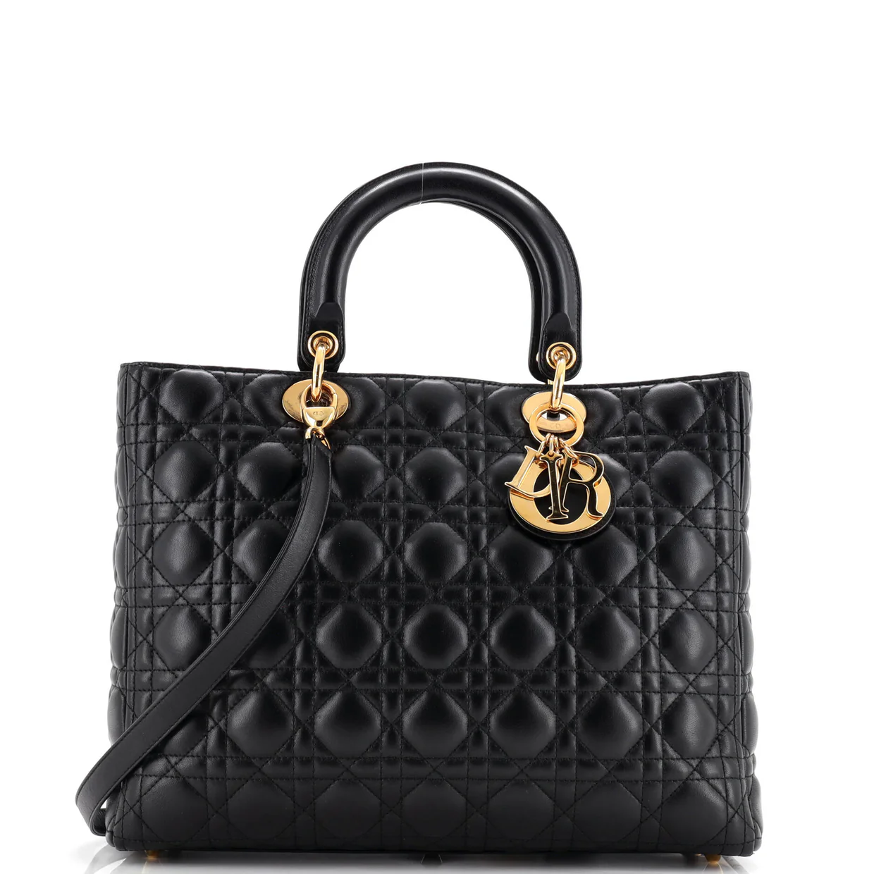 Vintage Lady Dior Bag Cannage Quilt Lambskin Large - Deep Luxury