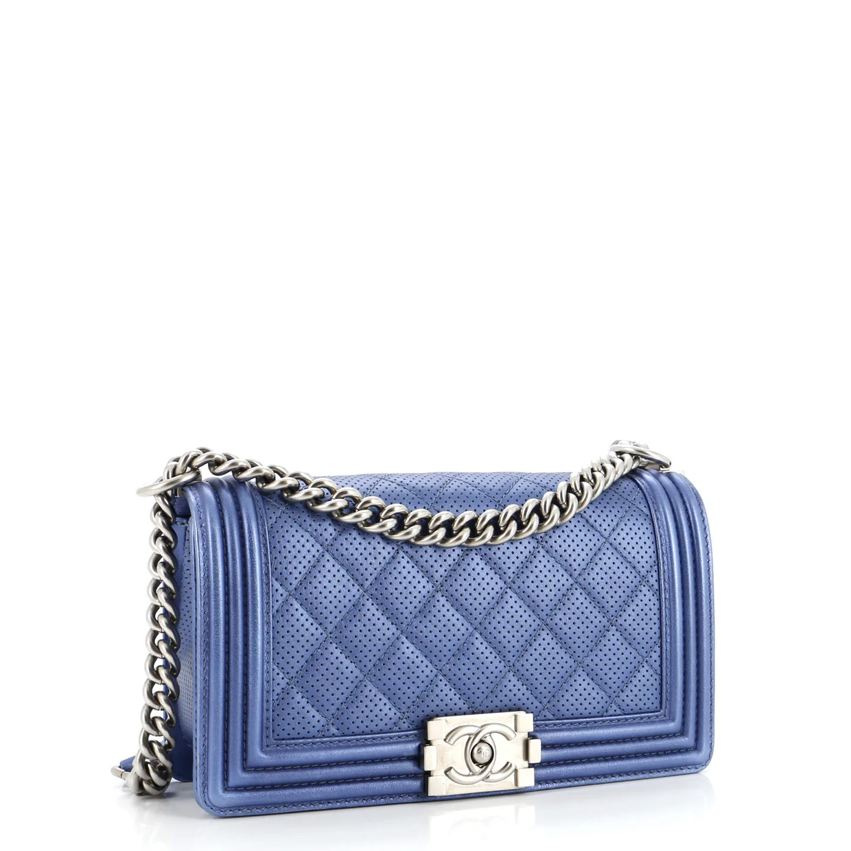 Boy Flap Bag Quilted Perforated Lambskin Old Medium - Deep Luxury