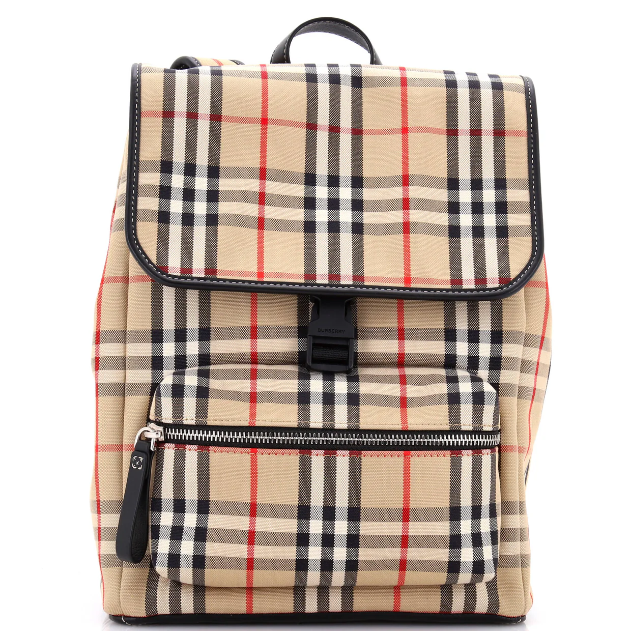 Kids Backpack Vintage Check Canvas - Deep Luxury