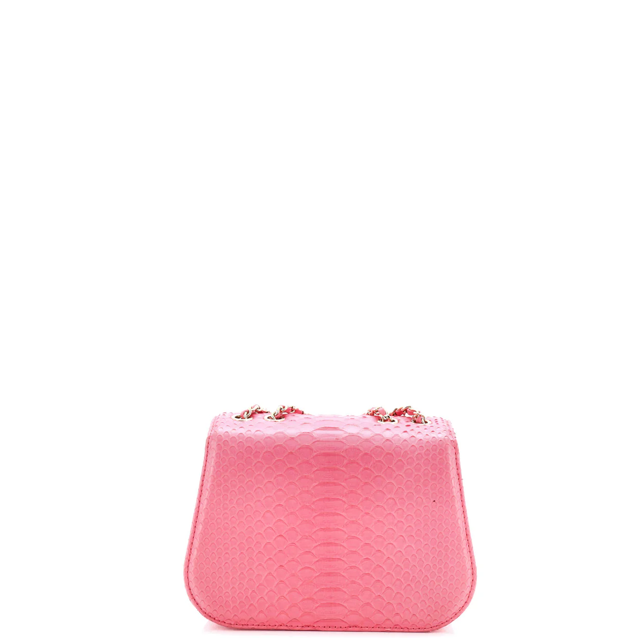 Braided Chic Flap Bag Python Small - Deep Luxury