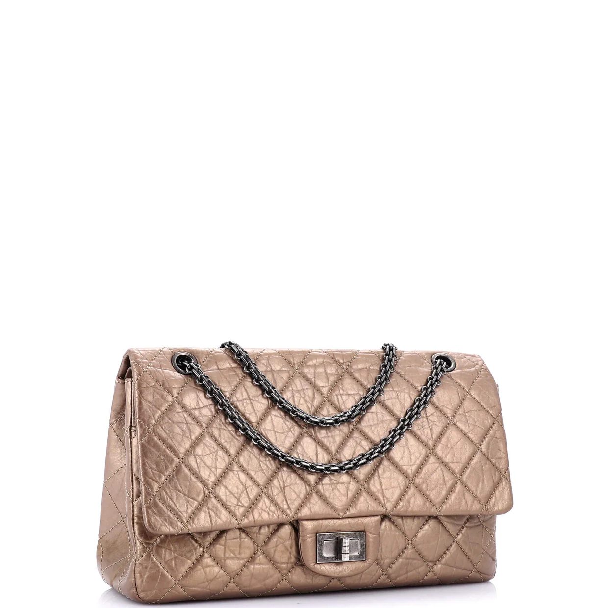 Reissue 2.55 Flap Bag Quilted Metallic Aged Calfskin 227 - Deep Luxury