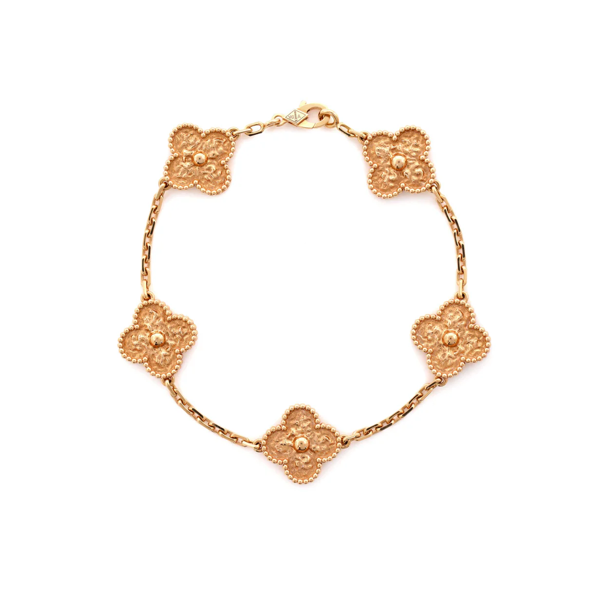 Vintage Alhambra 5 Motifs Bracelet 18K Rose Gold - Deep Luxury