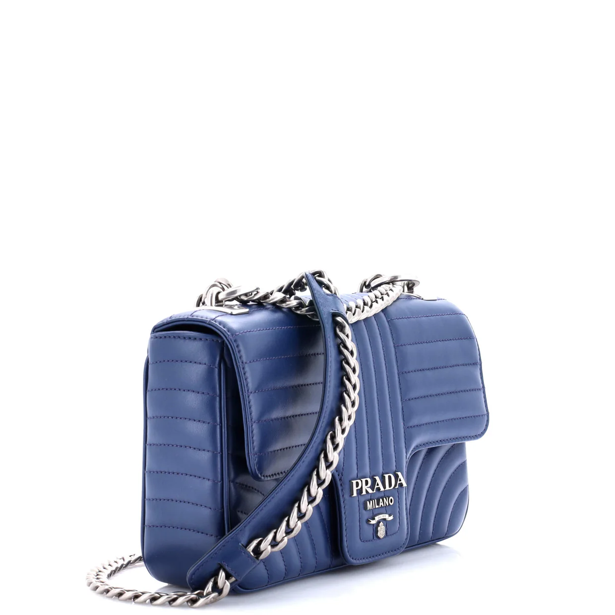 Chain Flap Shoulder Bag Diagramme Quilted Leather Medium - Deep Luxury