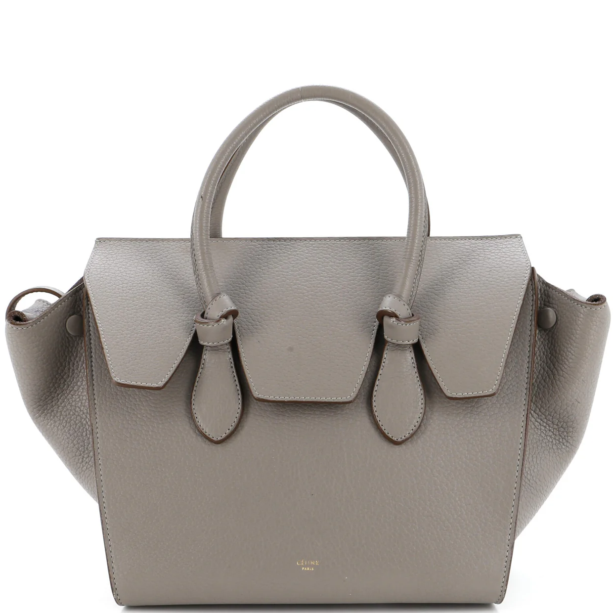 Tie Knot Tote Grainy Leather Mini - Deep Luxury