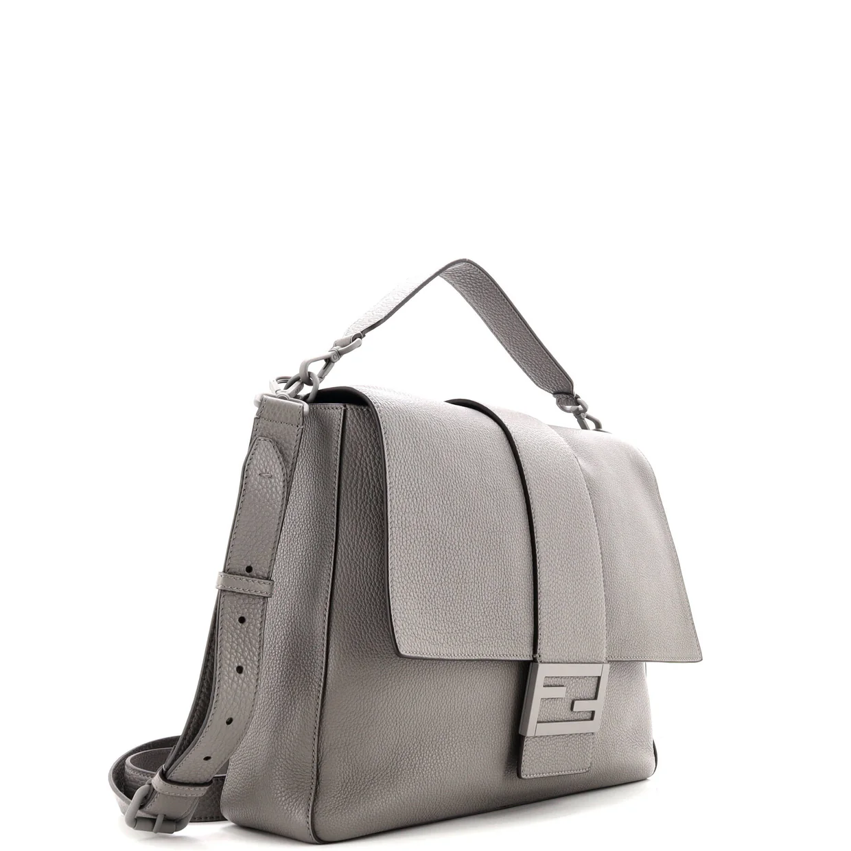 Baguette Flap Messenger Bag Leather Large - Deep Luxury