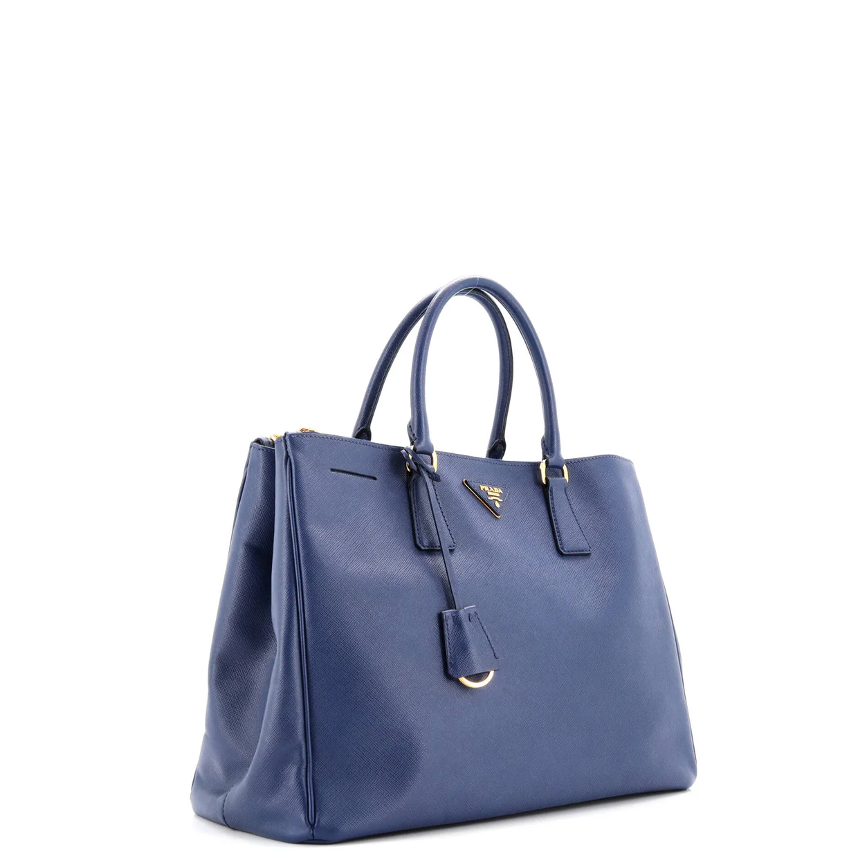 Double Zip Lux Tote Saffiano Leather Large - Deep Luxury