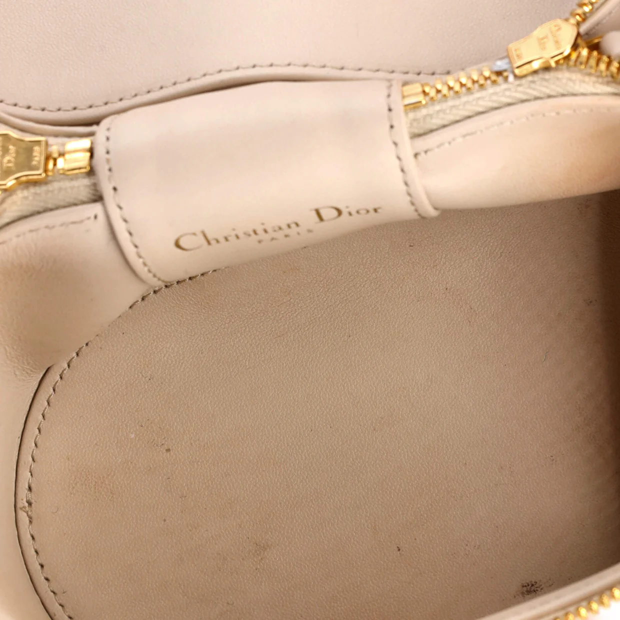 CD Signature Vanity Case Leather Small - Deep Luxury