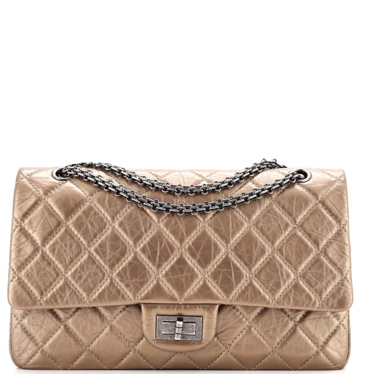 Reissue 2.55 Flap Bag Quilted Metallic Aged Calfskin 226 - Deep Luxury