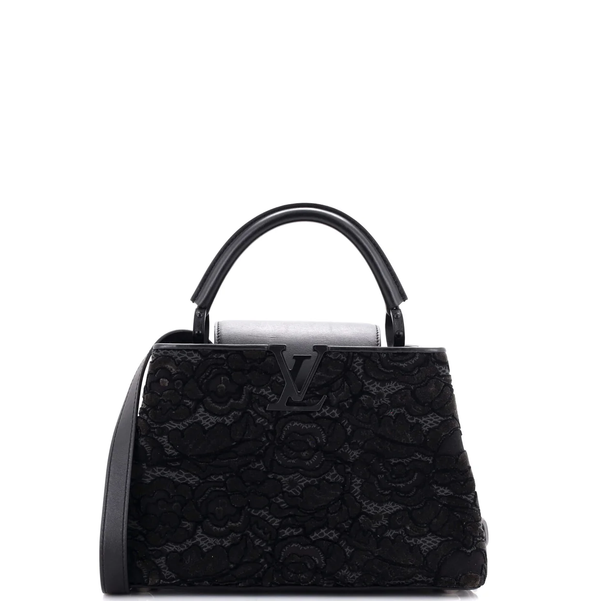 Capucines Bag Embroidered Velvet BB - Deep Luxury