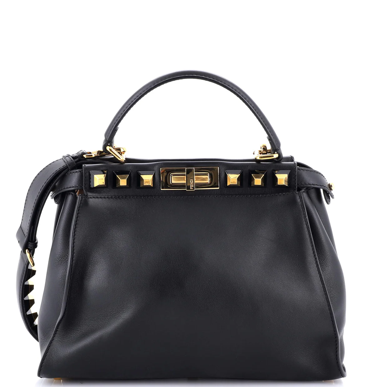 Peekaboo Bag Leather with Studded Detail Regular - Deep Luxury