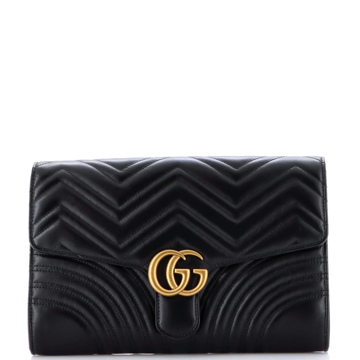 GG Marmont Flap Clutch Matelasse Leather - Deep Luxury