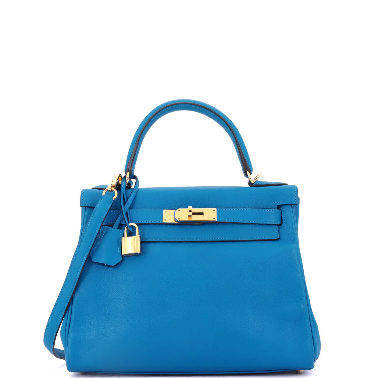Kelly Handbag Bleu Zanzibar Evercolor with Gold Hardware 28 - Deep Luxury