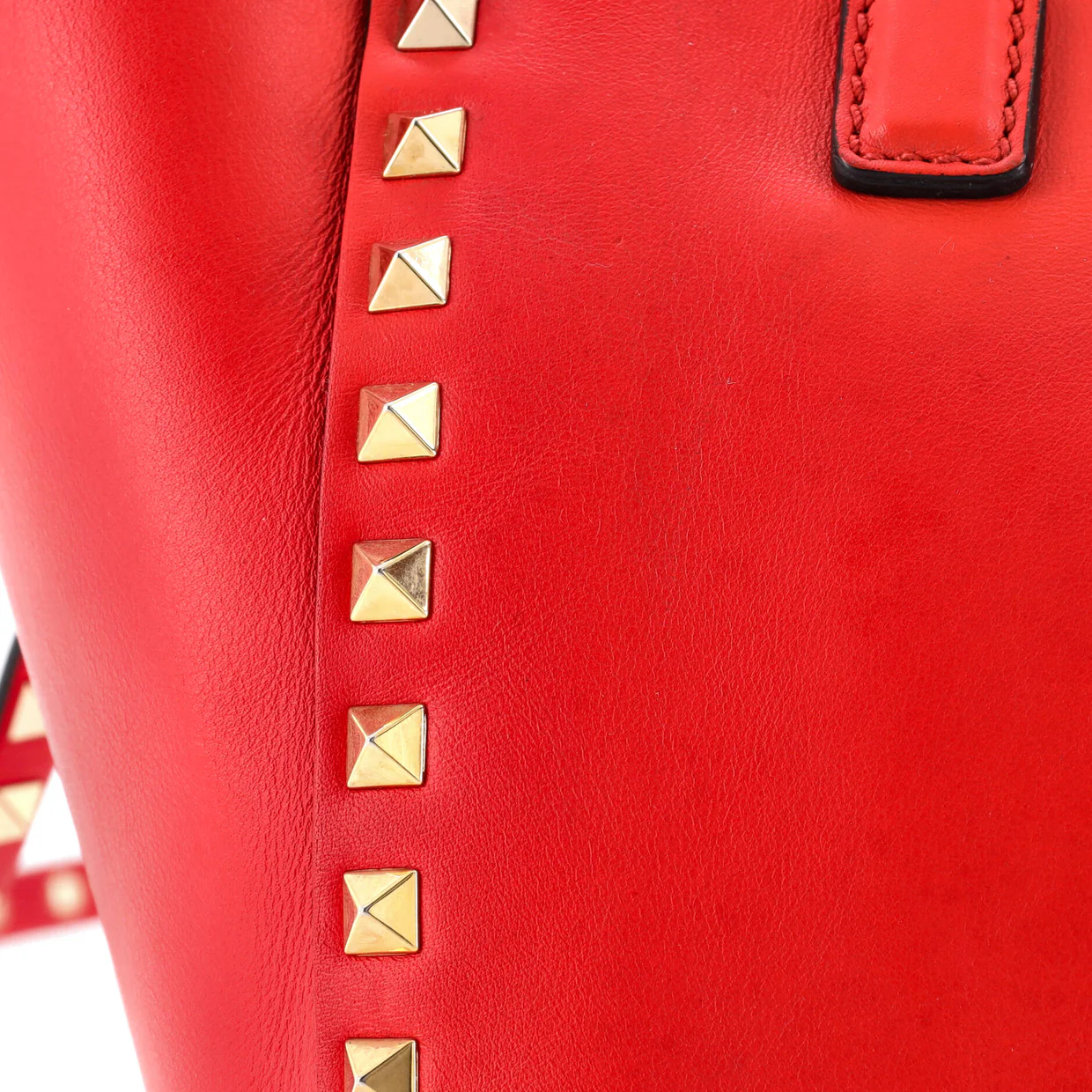 Rockstud Tote Rigid Leather Small - Deep Luxury