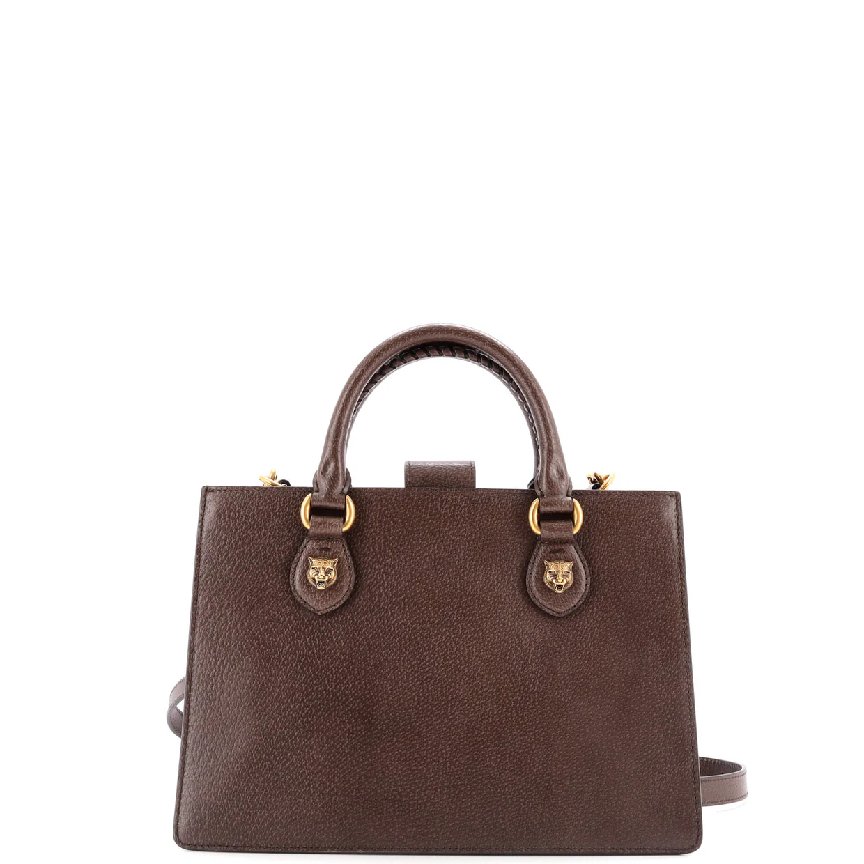 Animalier Web Top Handle Tote Leather Medium - Deep Luxury