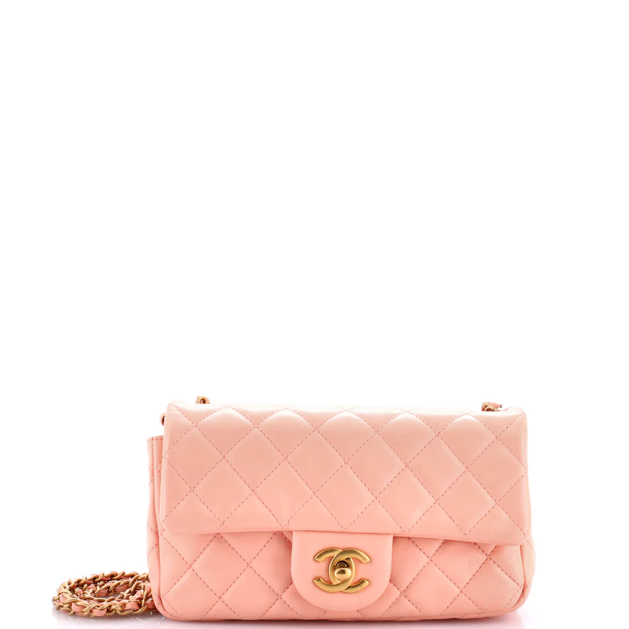 Pearl Crush Flap Bag Quilted Lambskin Mini - Deep Luxury